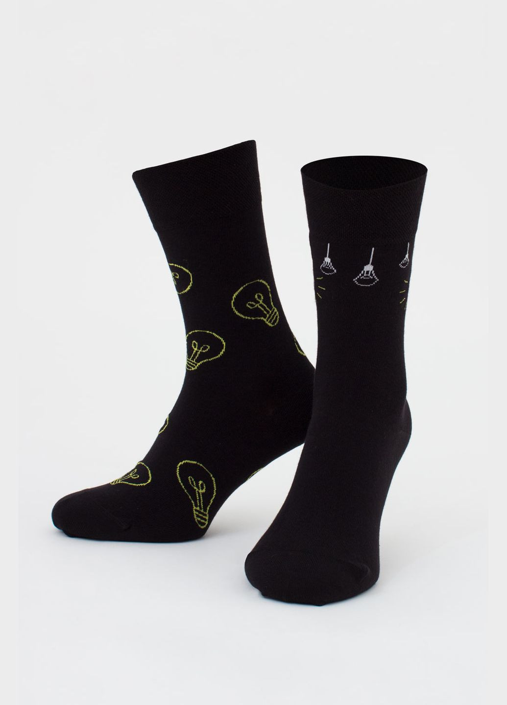 Чорні набір чоловічих шкарпеток 2 пари Giulia абстрактні (302297696)