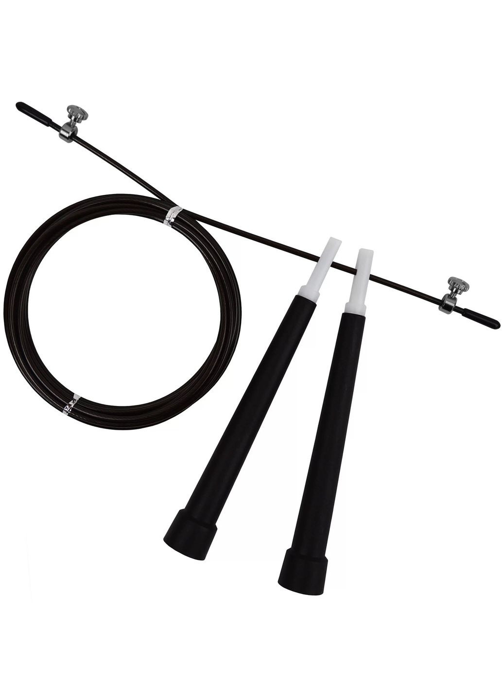 Швидкісна скакалка Speed Cable Rope 3 м зі стальним тросом чорна EasyFit (323163667)