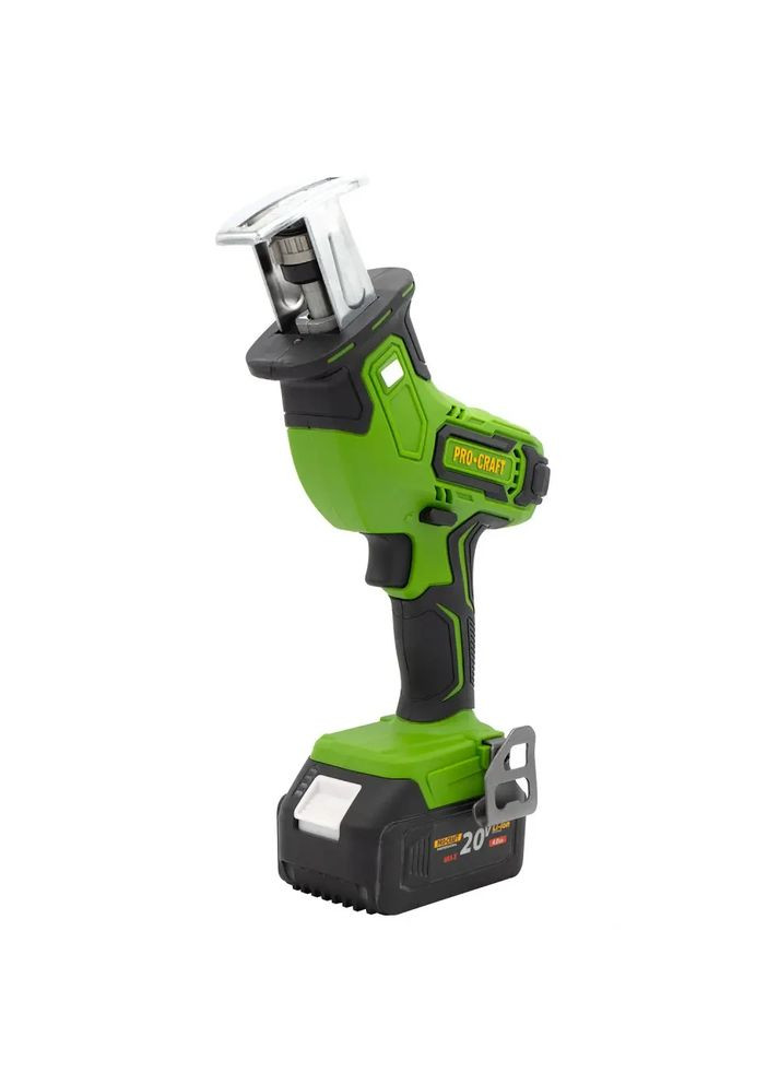 PSS30 — акумуляторна шабельна пила 20 В, хід 15 мм, різання дерева 200 мм, без АКБ і ЗП ProCraft (372296084)