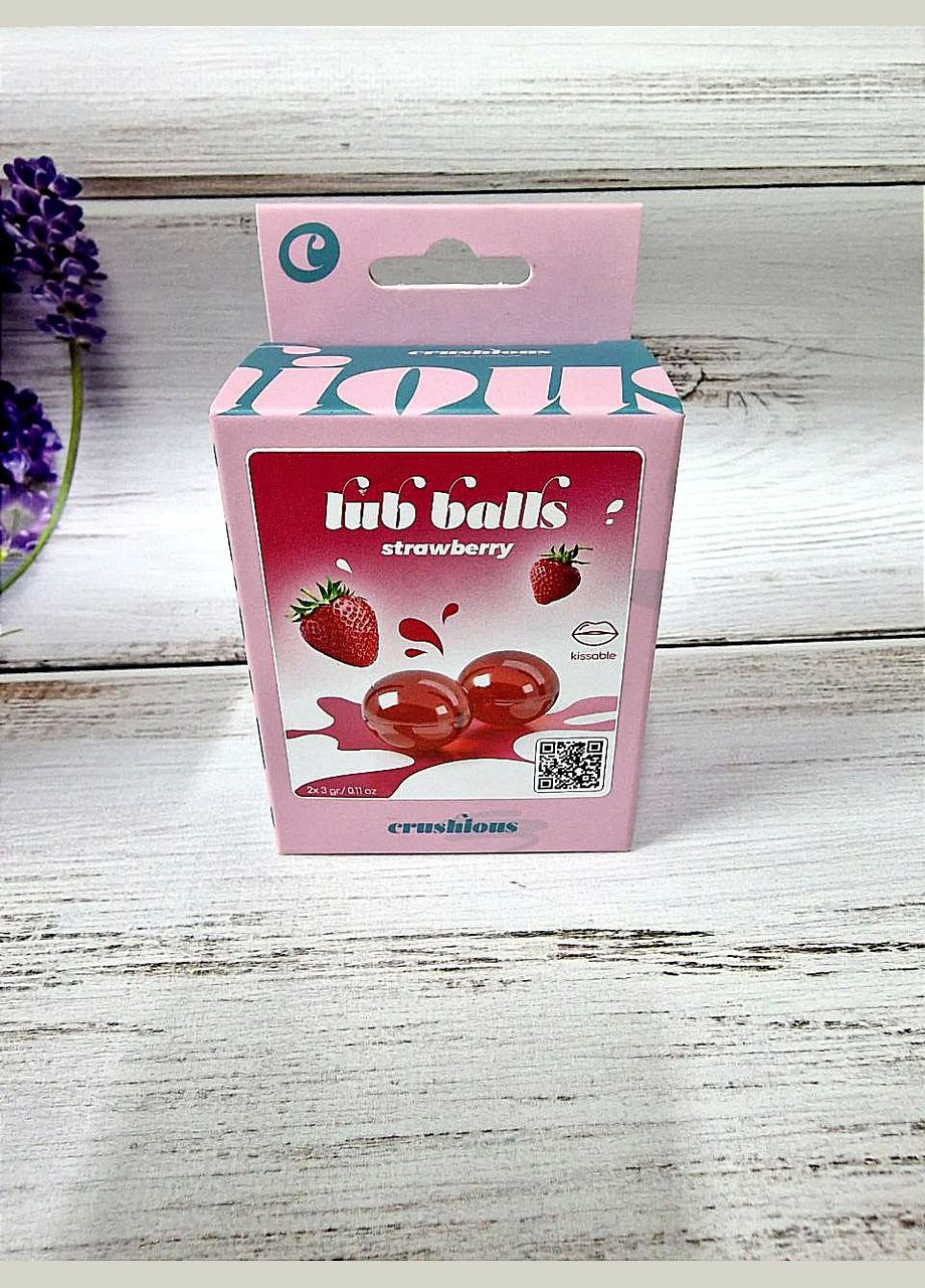 Бразильські кульки LUB BALLS зі смаком полуниці 2 шт. по 3 гр. Crushious (297396038)