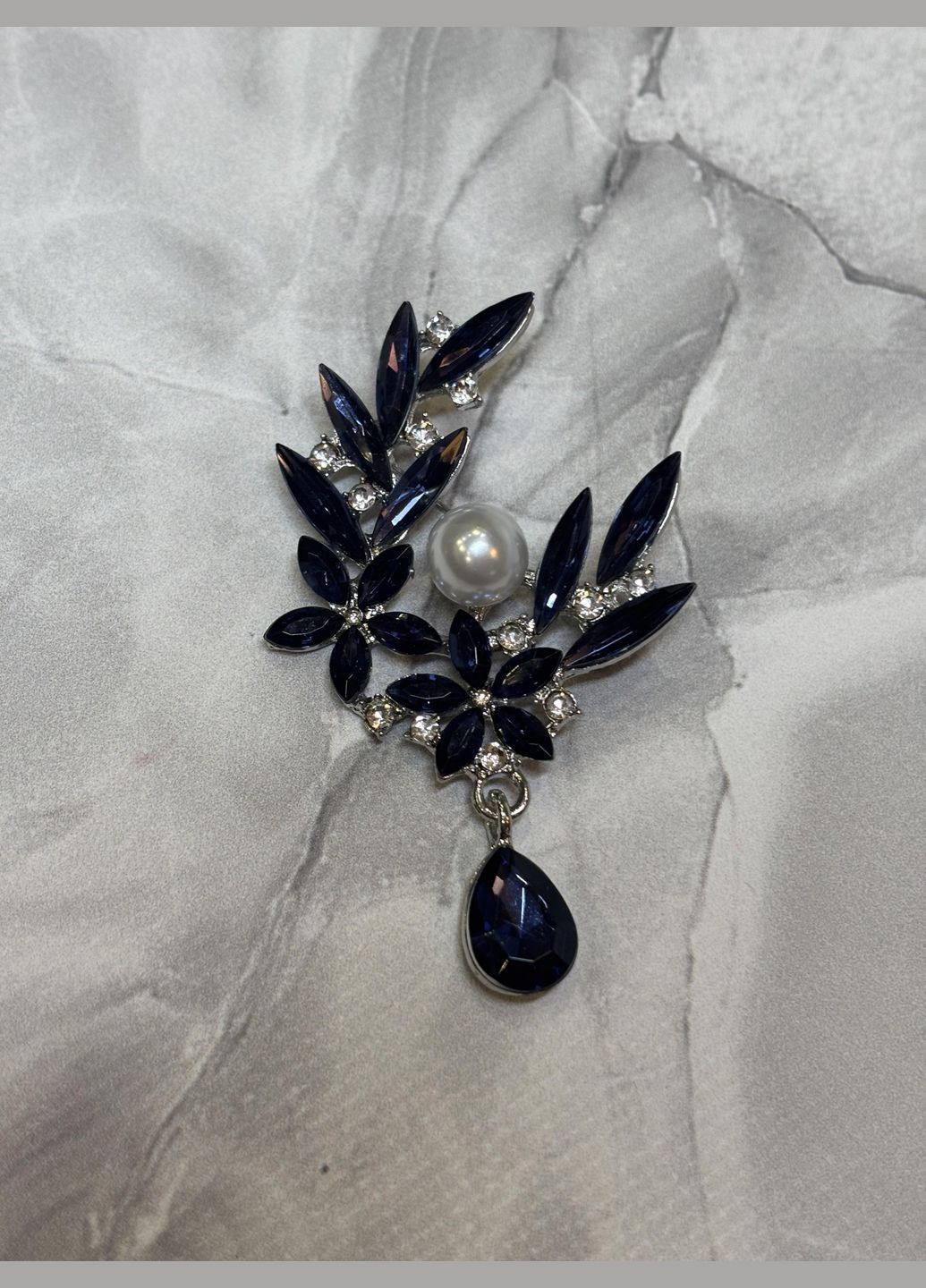 Брошь Weath Blue/White Mirshine (341328644)