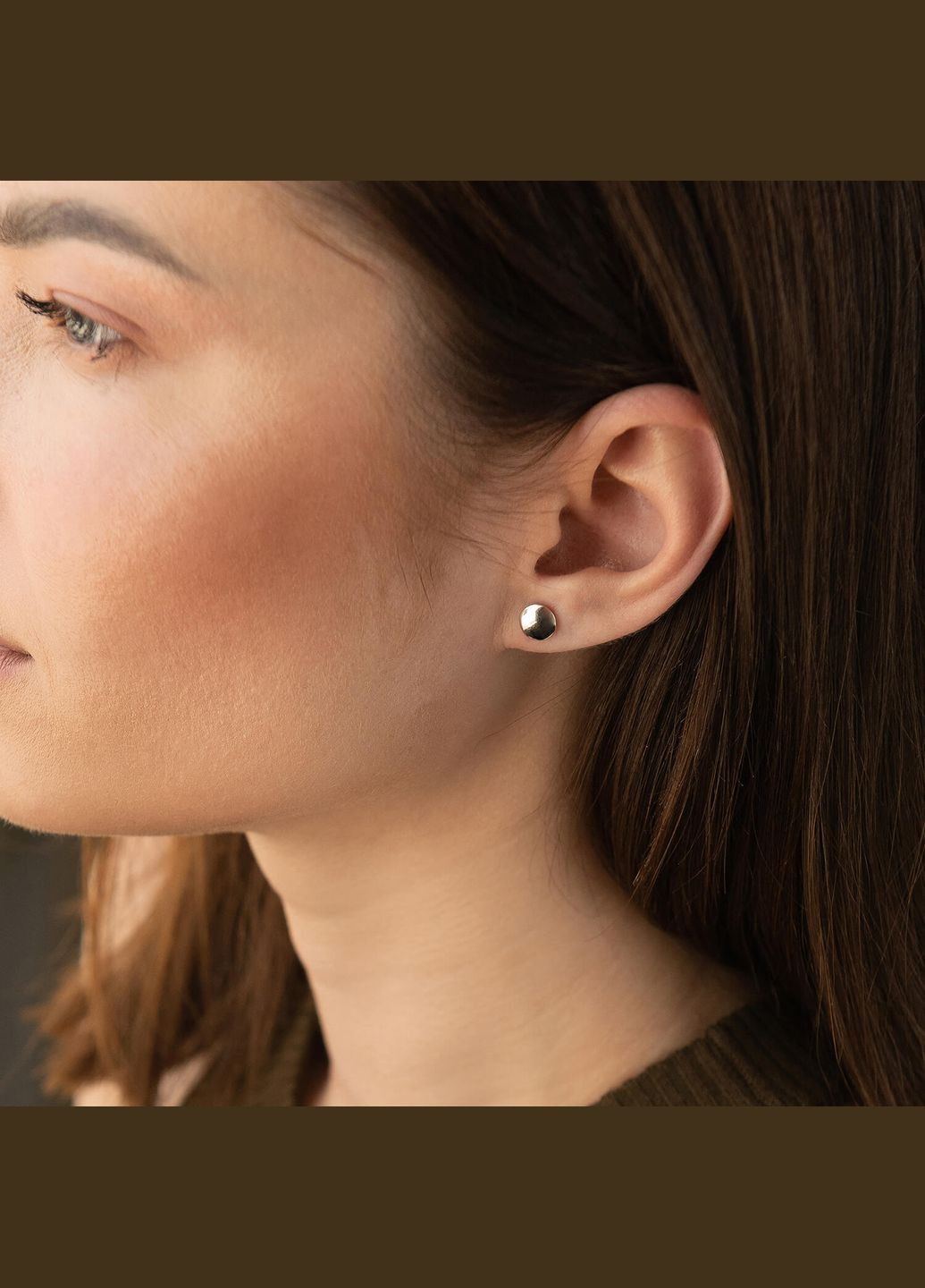 Сережки-пусети з білого золота с05444 Oniks (264023602)