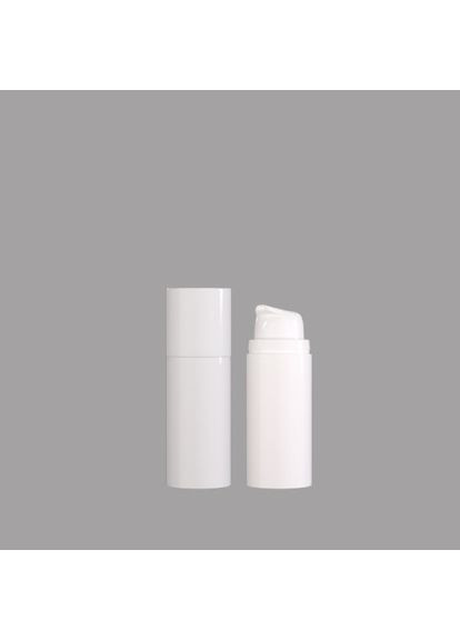 Вакуумний косметичний флакон 10 мл біла кришка (косметична тара) No Brand (369759673)
