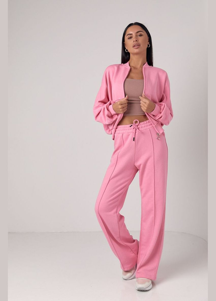 Спортивный костюм с прямыми штанами и кофтой на молнии 561 Lurex (315799345)