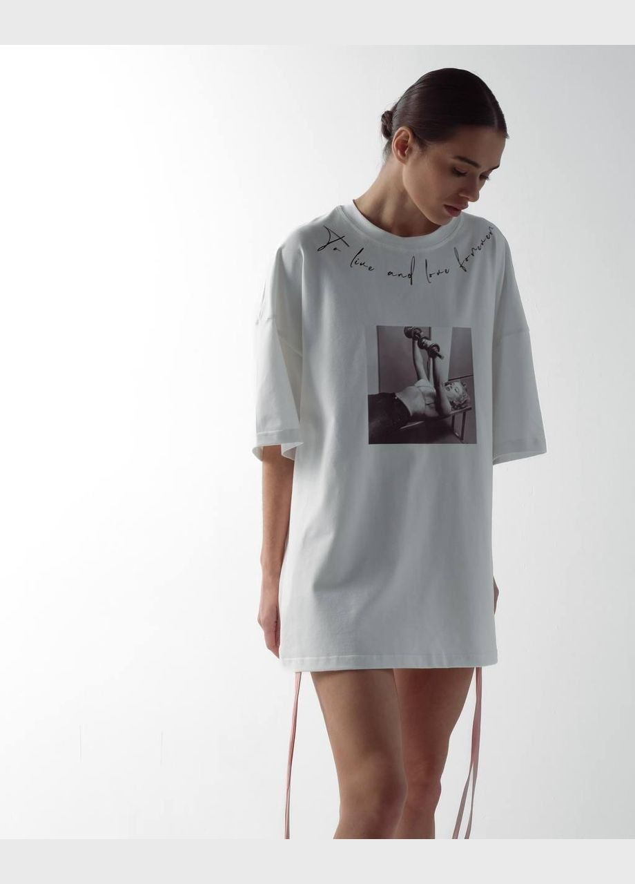 Футболка женская - оверсайз крой, с принтом JUGO Simple № 356 - (338702310)