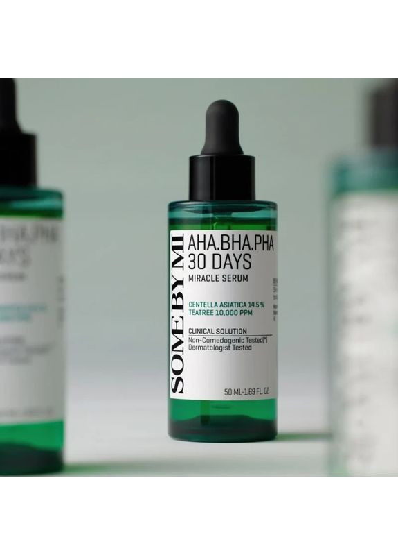 Сироватка для проблемної шкіри з кислотами AHA BHA PHA 30 Days Miracle Serum 50 мл Some By Mi (362191511)