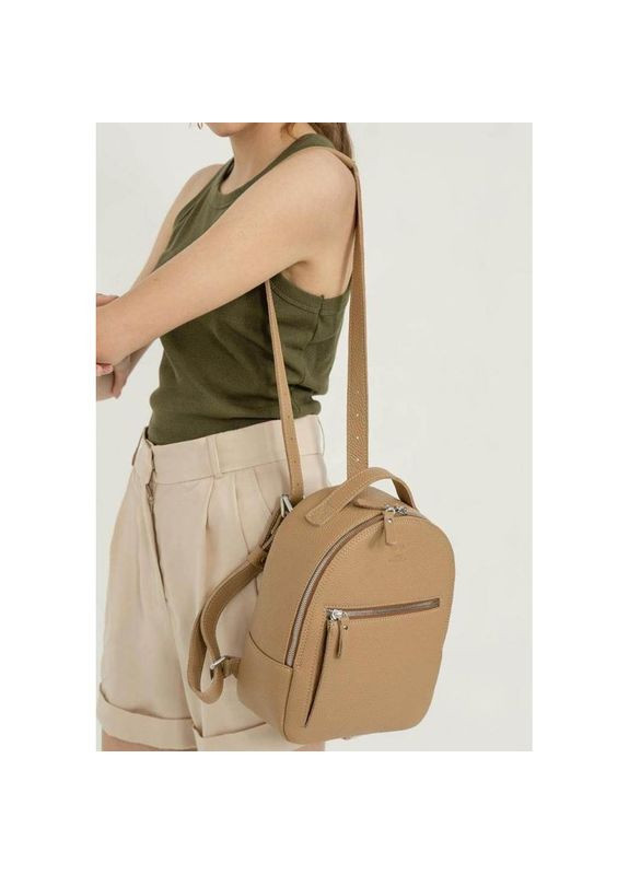 Рюкзак женский кожаный с ремнем через плечо Groove S карамель флотар The Wings (301871851)