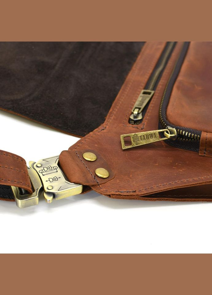 Кожаная бананка напитная коньячная RB-8128-3md TARWA (316503392)