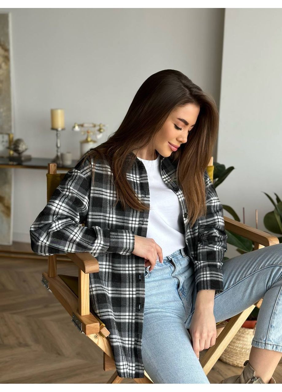 Жіноча сорочка в клітинку з бавовни MonCher (363849268)