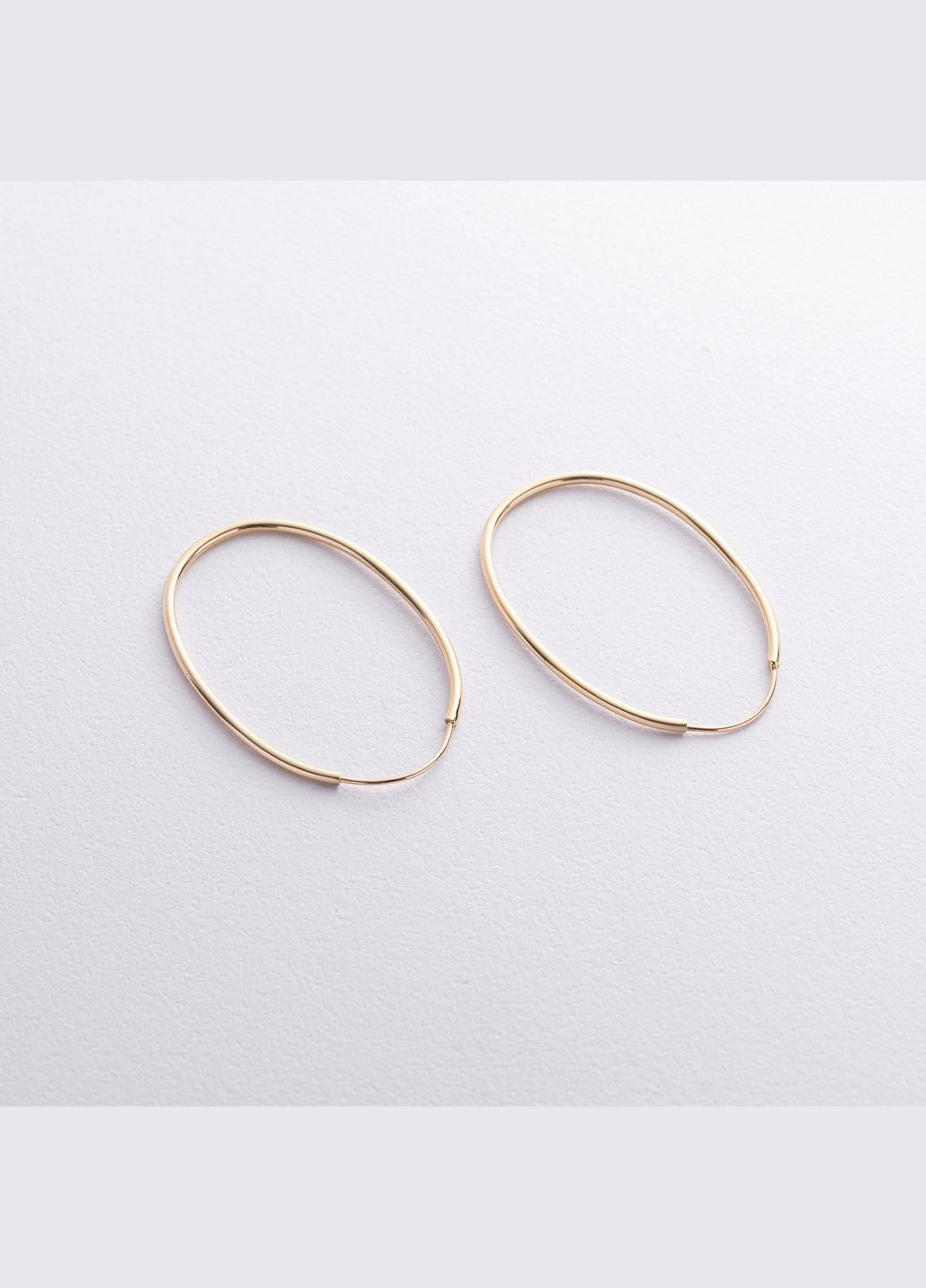 Овальні сережки у жовтому золоті с08859 Oniks (305611630)