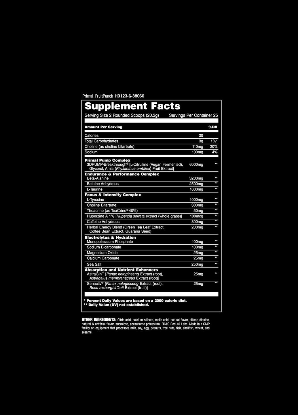 Передтренувальний комплекс Animal Primal Pre-Workout 507,5 г Fruit Punch Universal Nutrition (322820590)