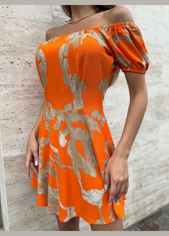 Оранжевое повседневный женские платья 14746 ISSA PLUS