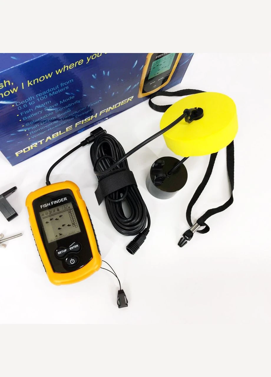 Ехолот портативний Fish Finder до 100м портативний сонар універсальний No Brand (381217655)