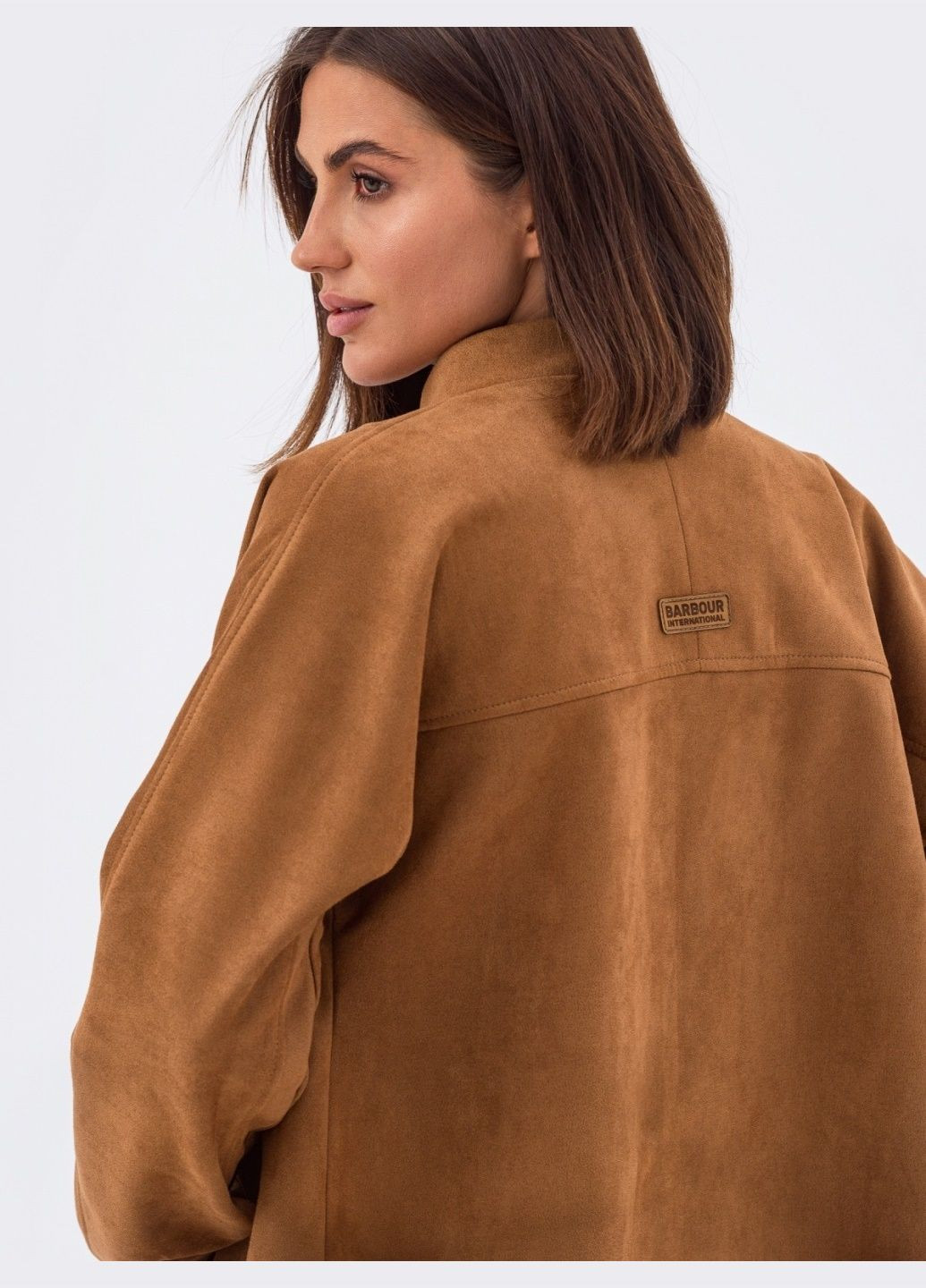 Коричневая кэжуал рубашка однотонная Dressa