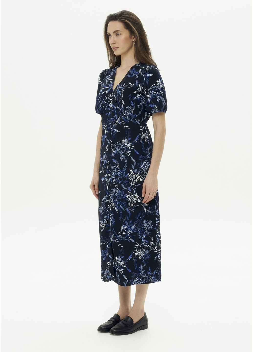 Комбинированное платье 1600282507al синий Alvo