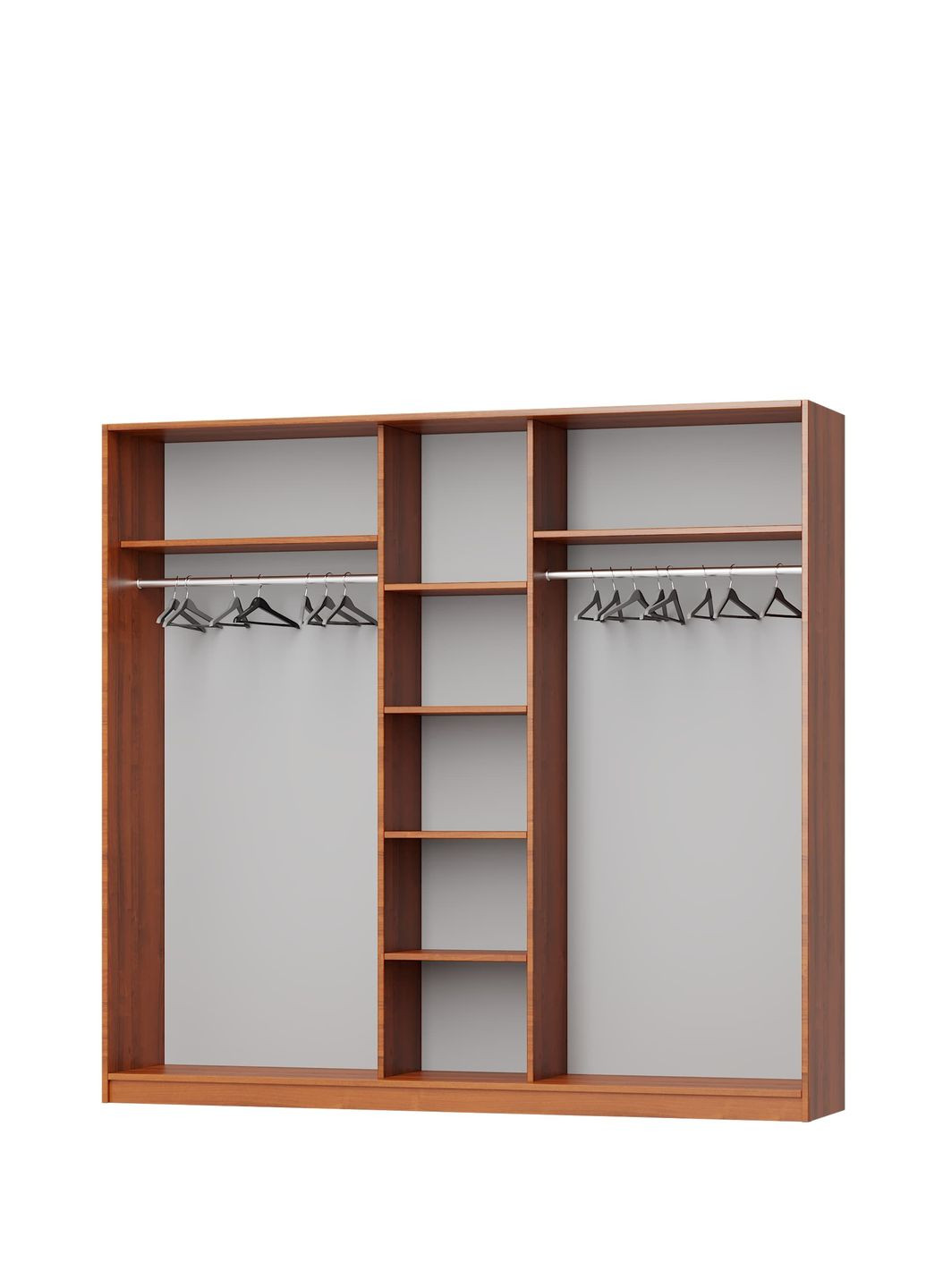 Шкаф-купе трехдверный Стандарт AL 2ДСП/Зеркало 220x60x210 см (MBS-2948) MebelStar (346288343)