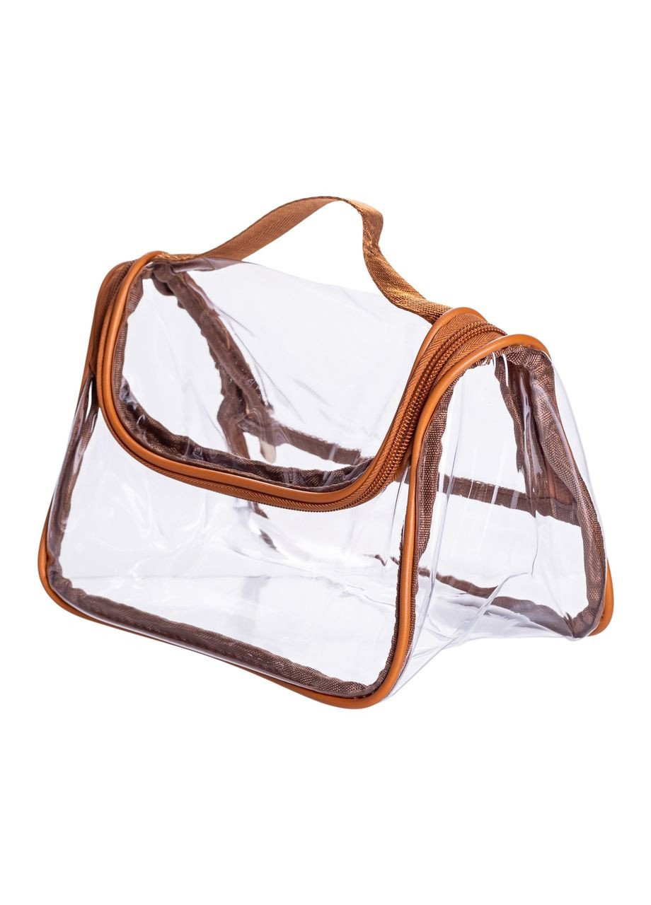 Набір прозорих жіночих косметичок для дому 2 (шт) Коричневий HP-16-3K Yiwu (371236384)