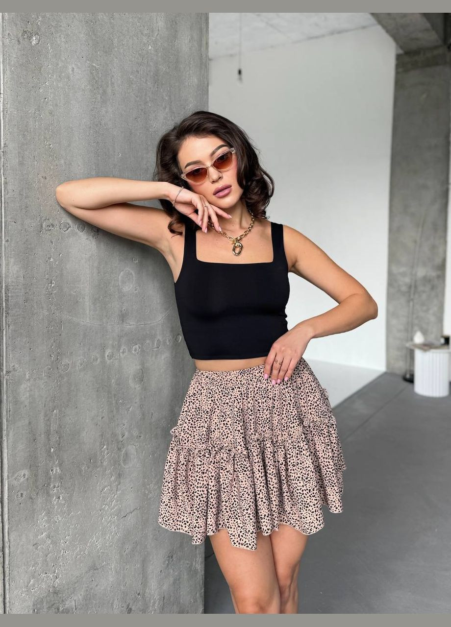 Жіноча спідниця-шорти з рюшами та принтом MonCher (335414249)