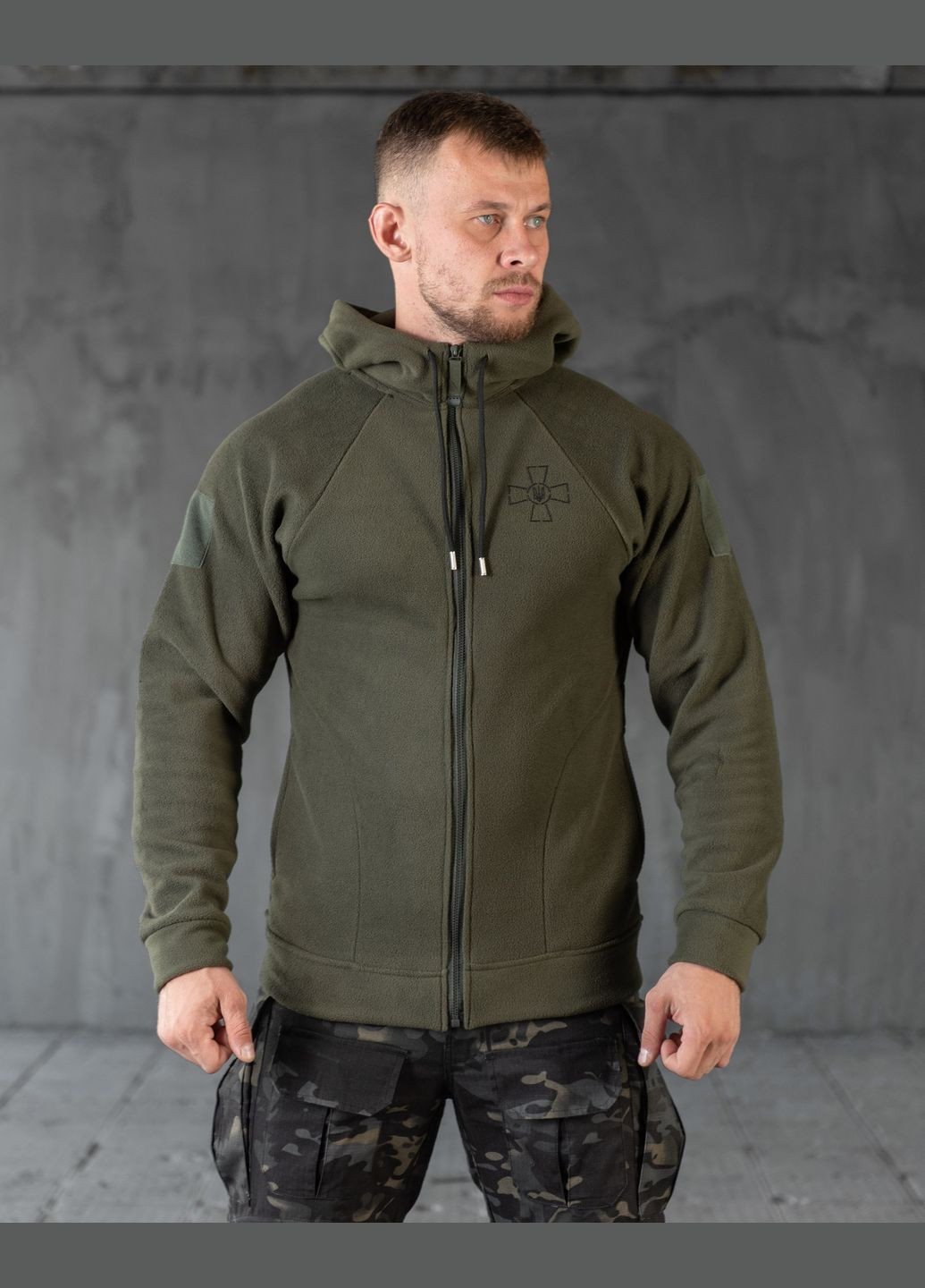 Тактическая демисезонная кофта на флисе ВСУ олива No Brand (305831568)