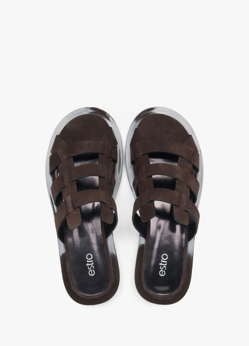 Шльопанці, колір коричневий Estro (341680804)