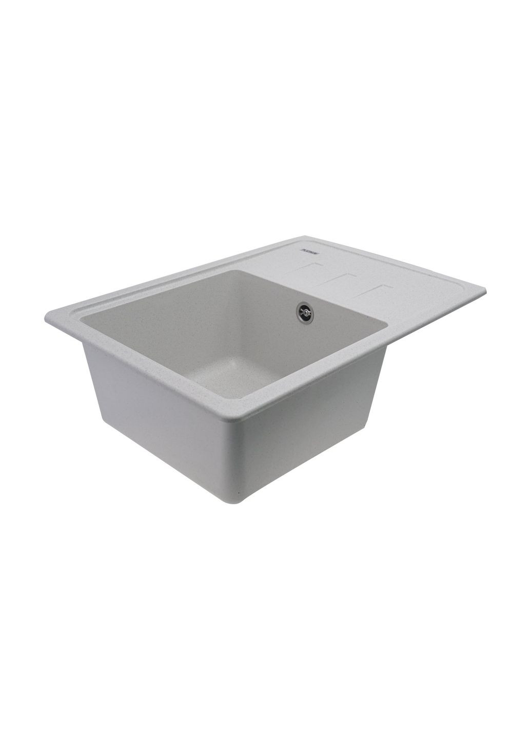 Гранітна мийка для кухні 6243 LIANA матова Біла в крапку Platinum (269793074)