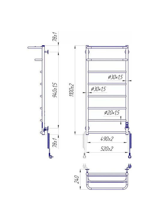 Сушка для рушників Hotel-І 1090х530/240 TR К (2.3.6204.11.P) Mario (323092657)