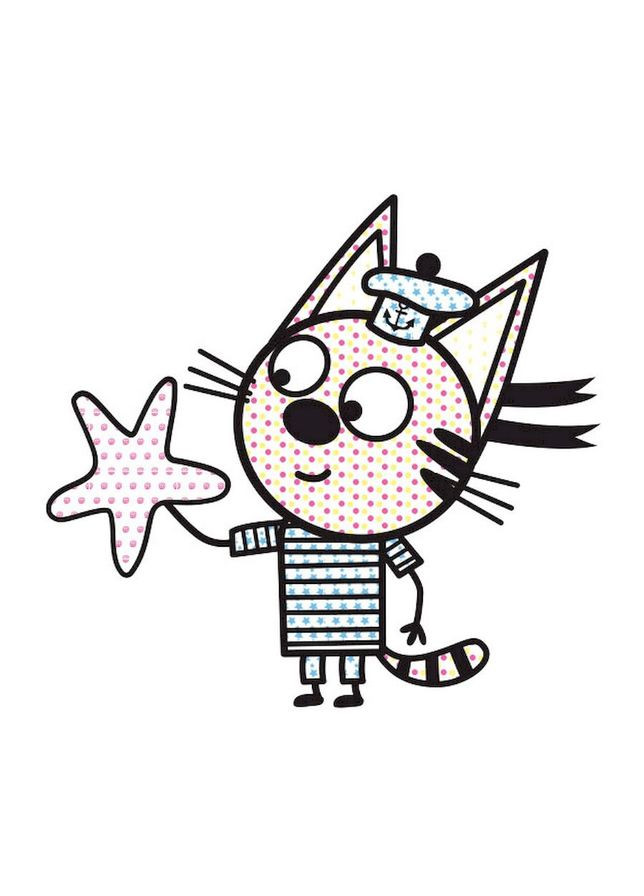 Водяна розмальовка Три Коти. Море 1370011 Кольоровий Буль Ranok Creative (305077778)