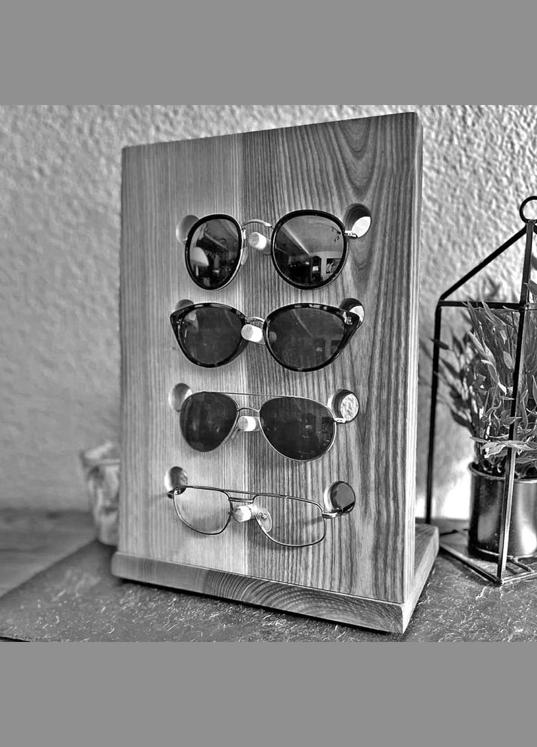 Органайзер для окулярів з дерева Скавро 3 сієна (ОЧК-303505) No Brand (328081097)