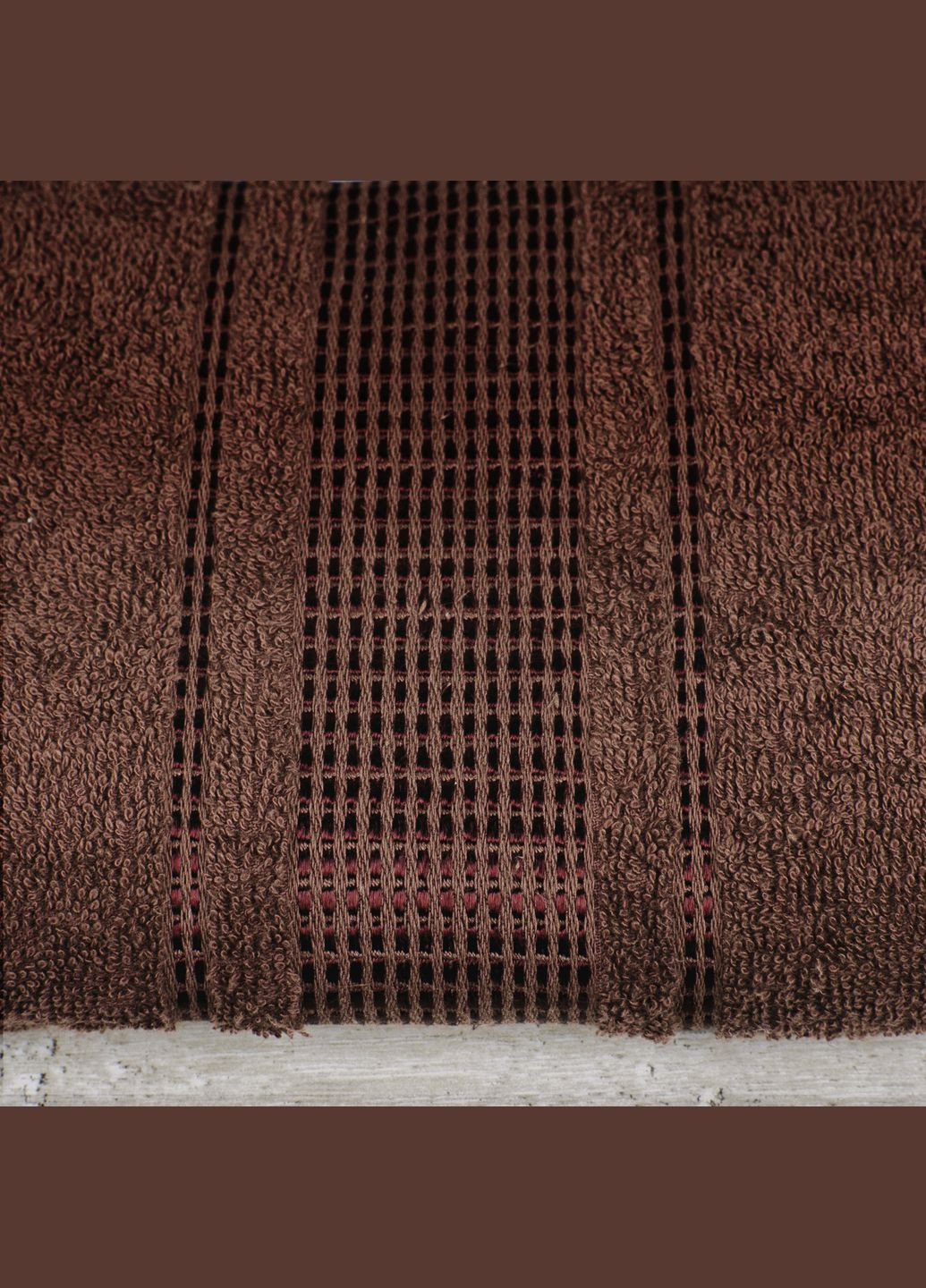 Рушник махровий 100х150 ROYAL шоколад Aisha коричневий