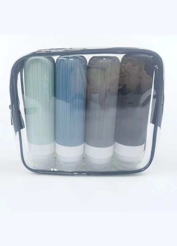 Набір ємностей для подорожей силіконовий дорожні пляшечки GDragon Home для косметики шампуню тревел Коричневий 113_2_0_4 No Brand (322126398)