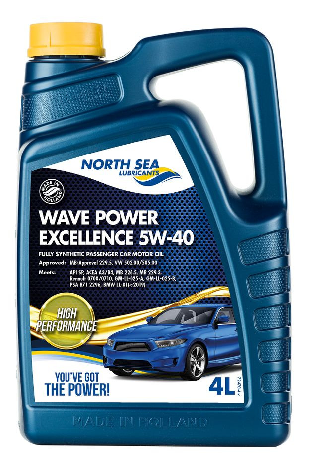 Синтетична моторна олива для легкових автомобілів WAVE POWER EXCELLENCE 5W-40 4л No Brand (341720918)