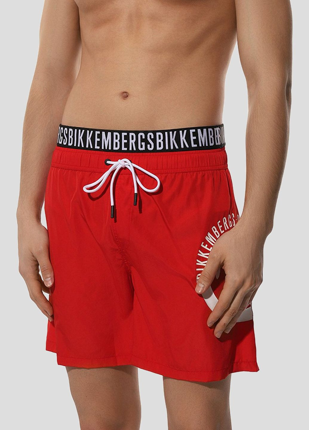 Красные пляжные шорты с логотипом Dirk Bikkembergs (292012592)