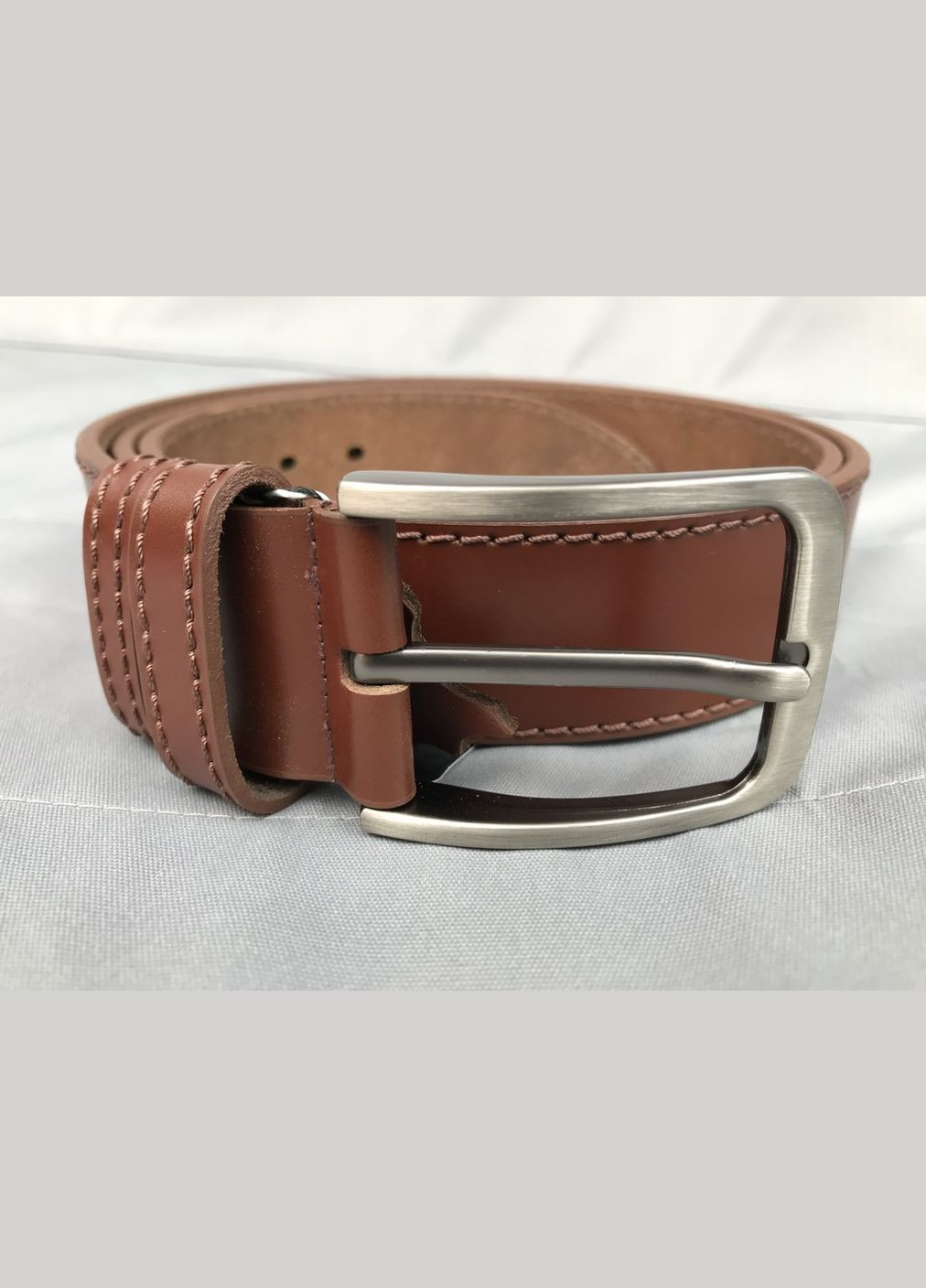 Чоловічий шкіряний ремінь 217/2р/3 Коричневий Maybik (308859549)