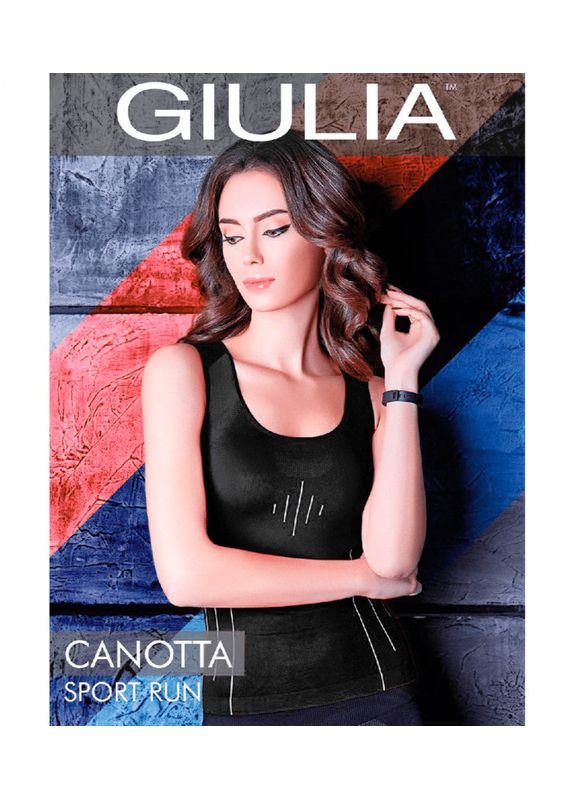 Жіноча безшовна стортивна майка з мікрофібри на широких бретельках Giulia — 313424773