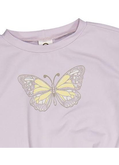 Сиреневая летняя подростковая футболка для девочки сиреневый (25111246) Green Cotton