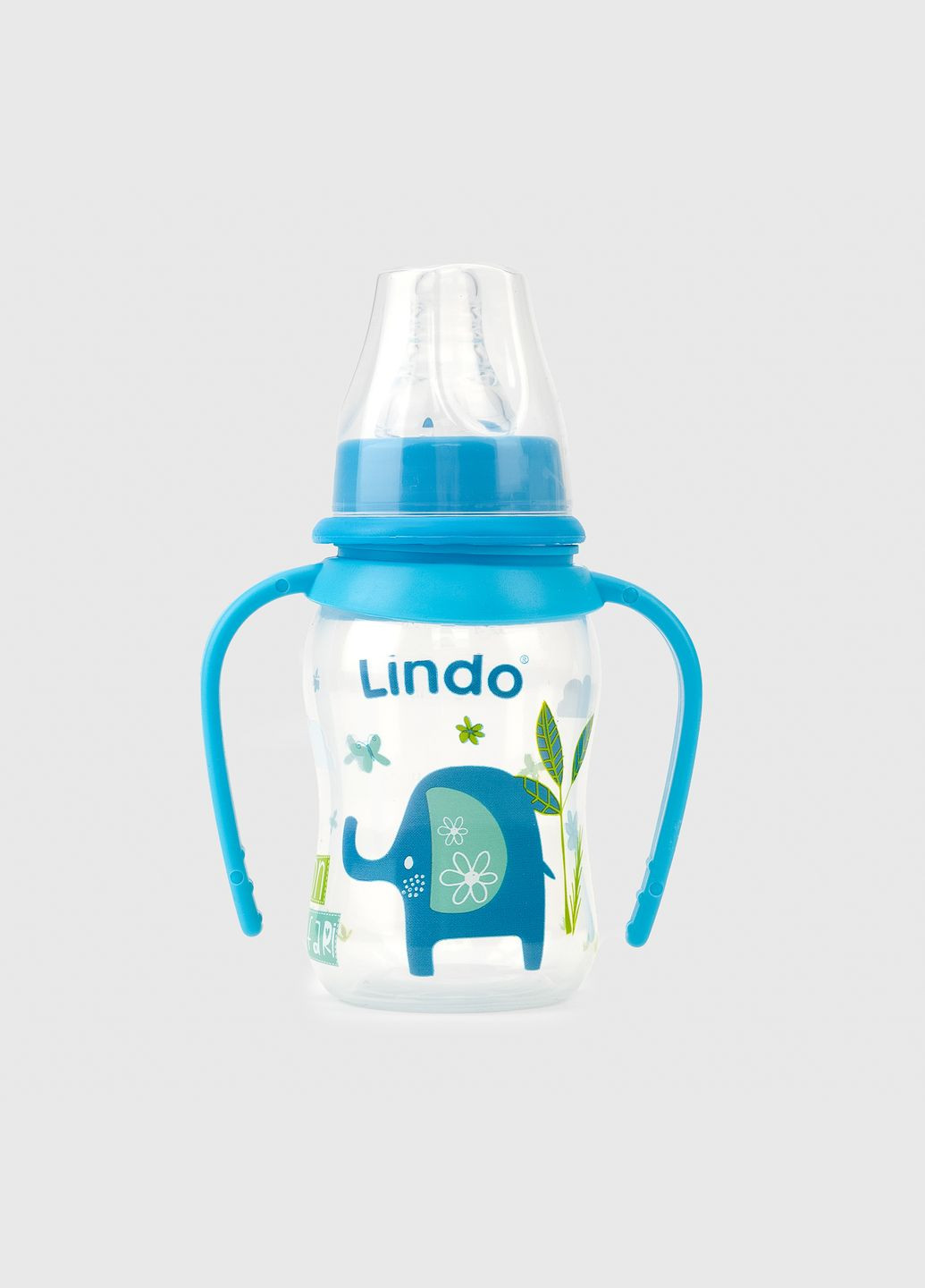 Бутылка круглая LI146 с силиконовой соской Lindo (286420478)