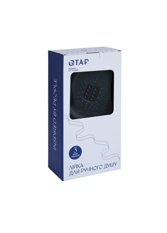 Лійка для ручного душу Rucni 140*110 мм QTRUC125BLM45961 Black Matt Qtap (397568460)