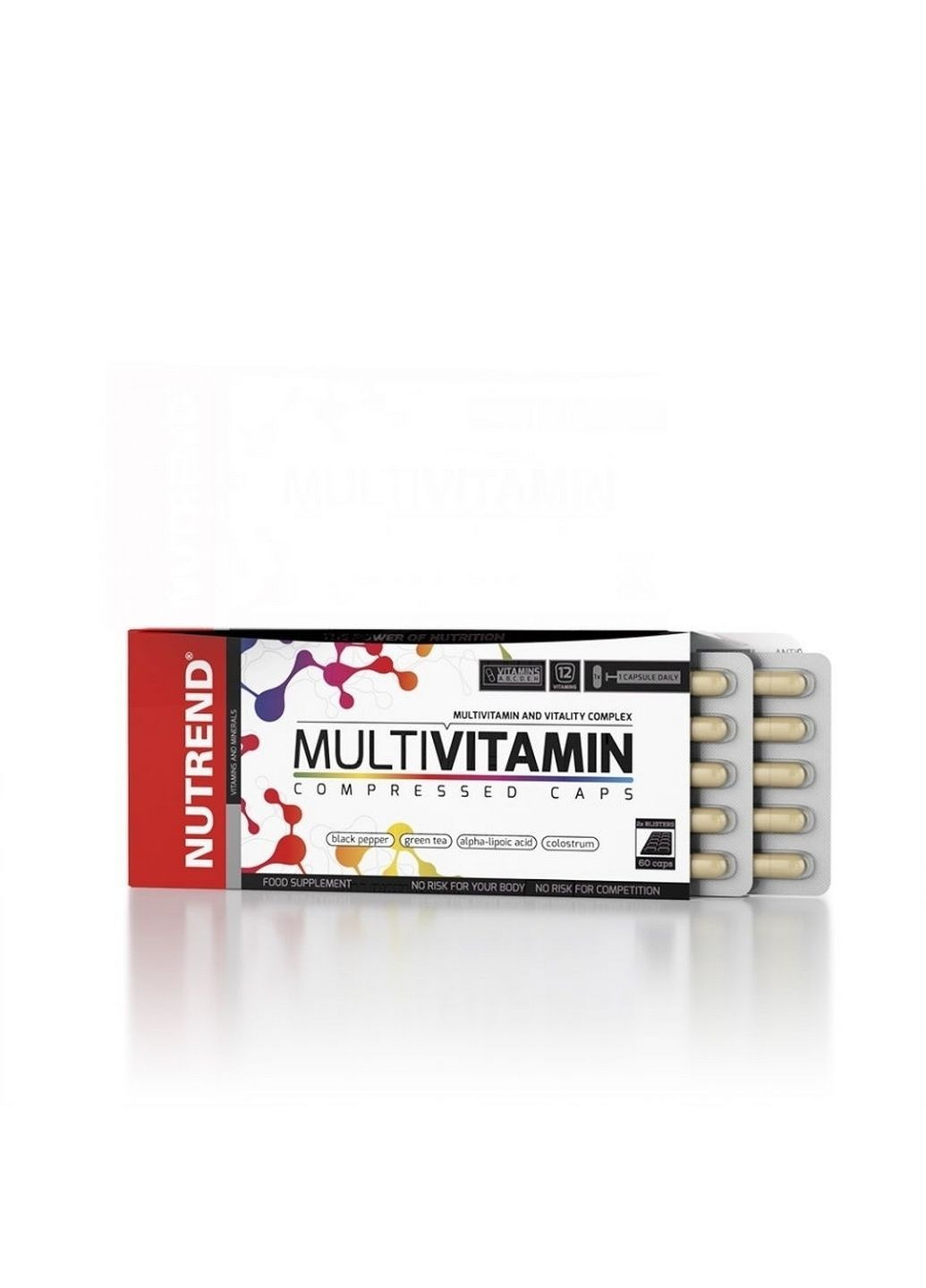 Вітаміни та мінерали MultiVitamin Compressed, 60 капсул Nutrend (293483005)