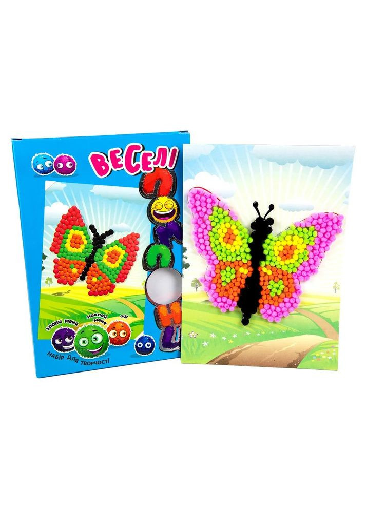 Набір для творчості Веселі помпони - метелик (укр.) (30991) Стратег (365543626)