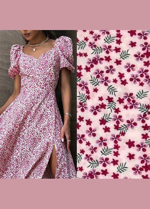 Рожева сукня софт з ідеальною посадкою та вирізом No Brand