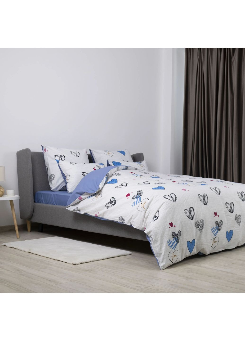 Комплект полуторный постельного белья с наволочками 70*70 см, 115 гр/м2 гипоаллергенный Магия сна Голубой (13860150215) ТЕП (364099999)