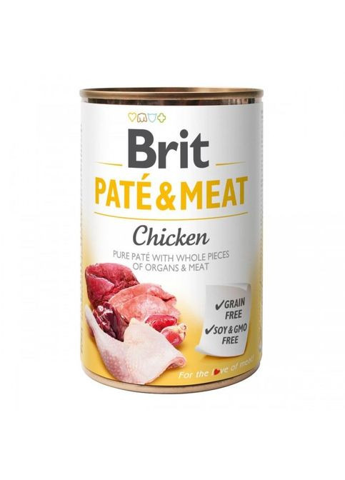 Вологий корм для собак зі смаком курки 400 г (8595602530281/8595602557417) Brit Care (364787926)