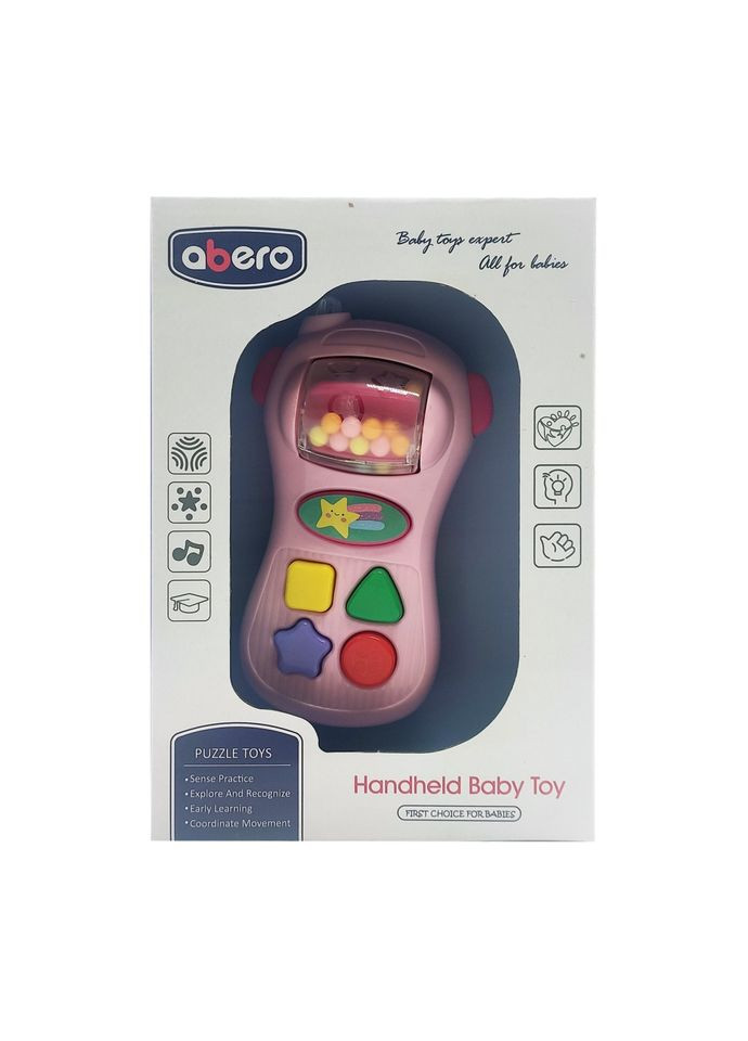 Детский мобильный телефон QX-91175-9E музыкальный Розовый Abero (322667666)