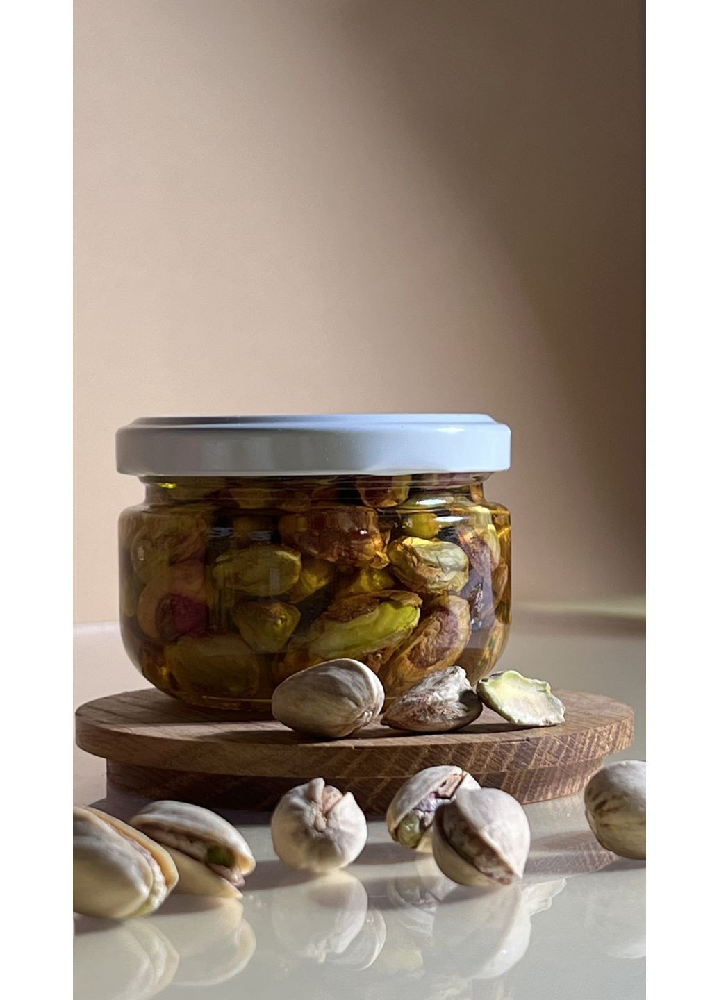 Мед із солоною фісташкою — вишуканий горіховий делікатес, 100мл yourbee_honey (369344039)