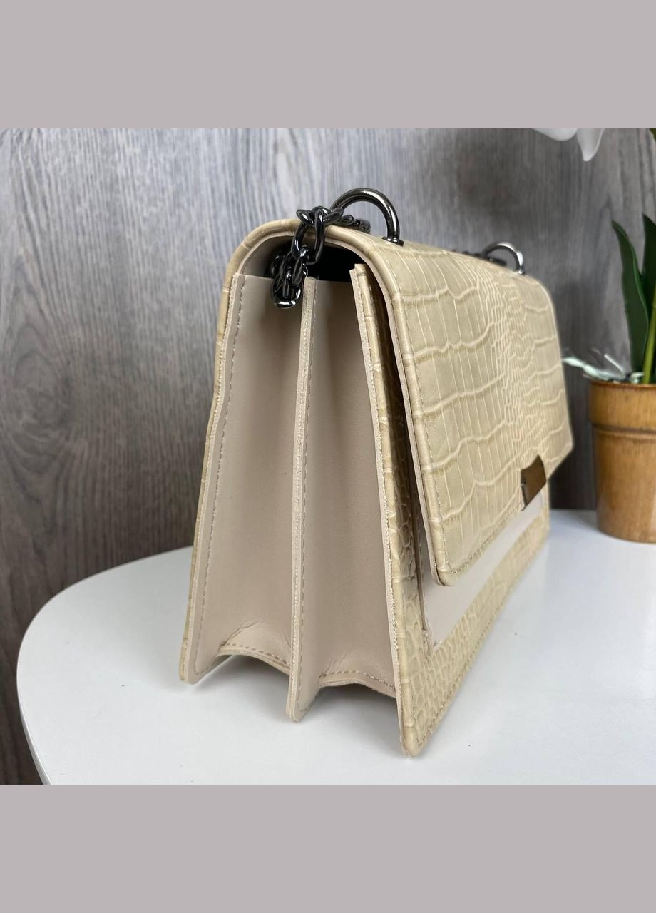 Женская мини сумочка клатч под рептилию Черный No Brand (298997780)