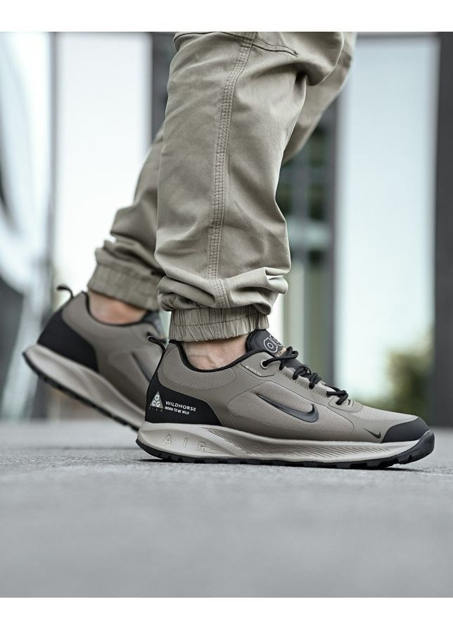 Сірі Осінні термо кросівки acg air Nike