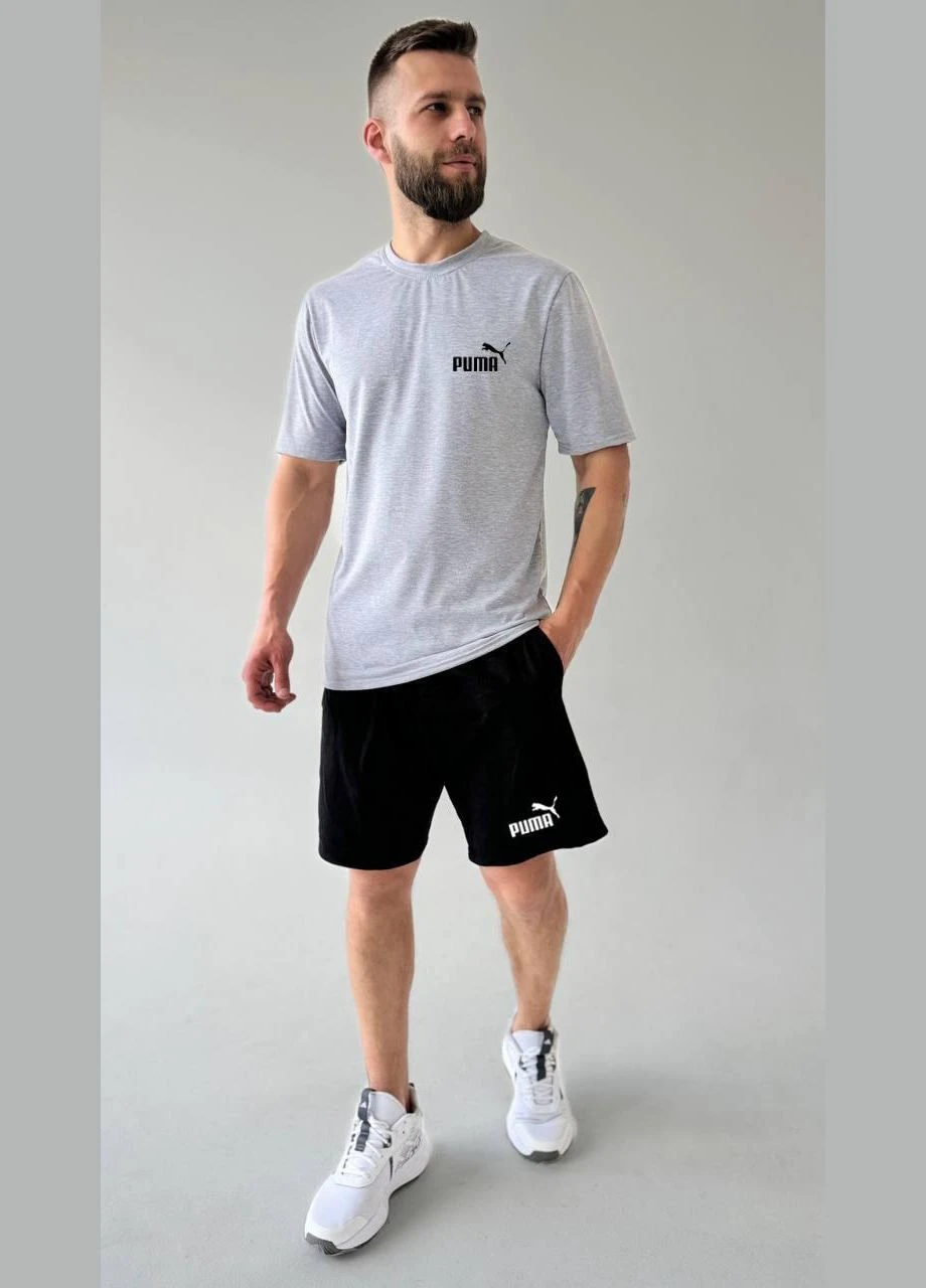 Чоловічий літній костюм Puma сірий No Brand (353848715)