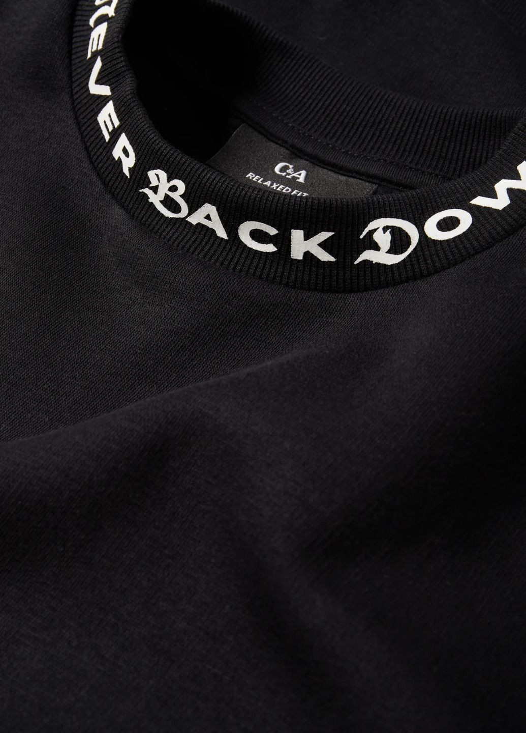 Чорний світшот C&A напис (365771840)