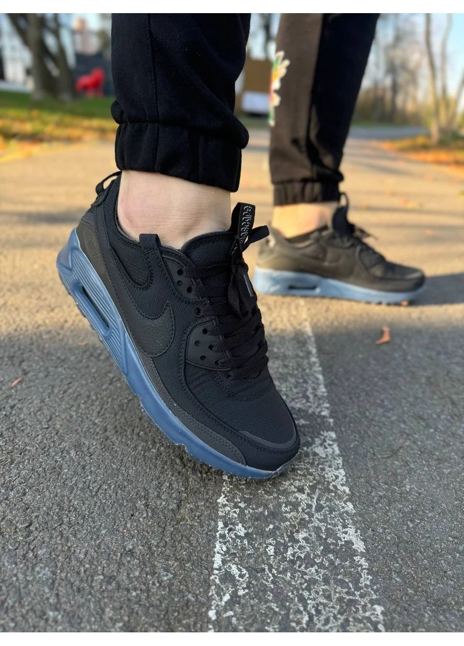 Чорні кросівки чоловічі nike air max 90 x terrascape black blue найк аір макс 90 чорні демісезон No Brand