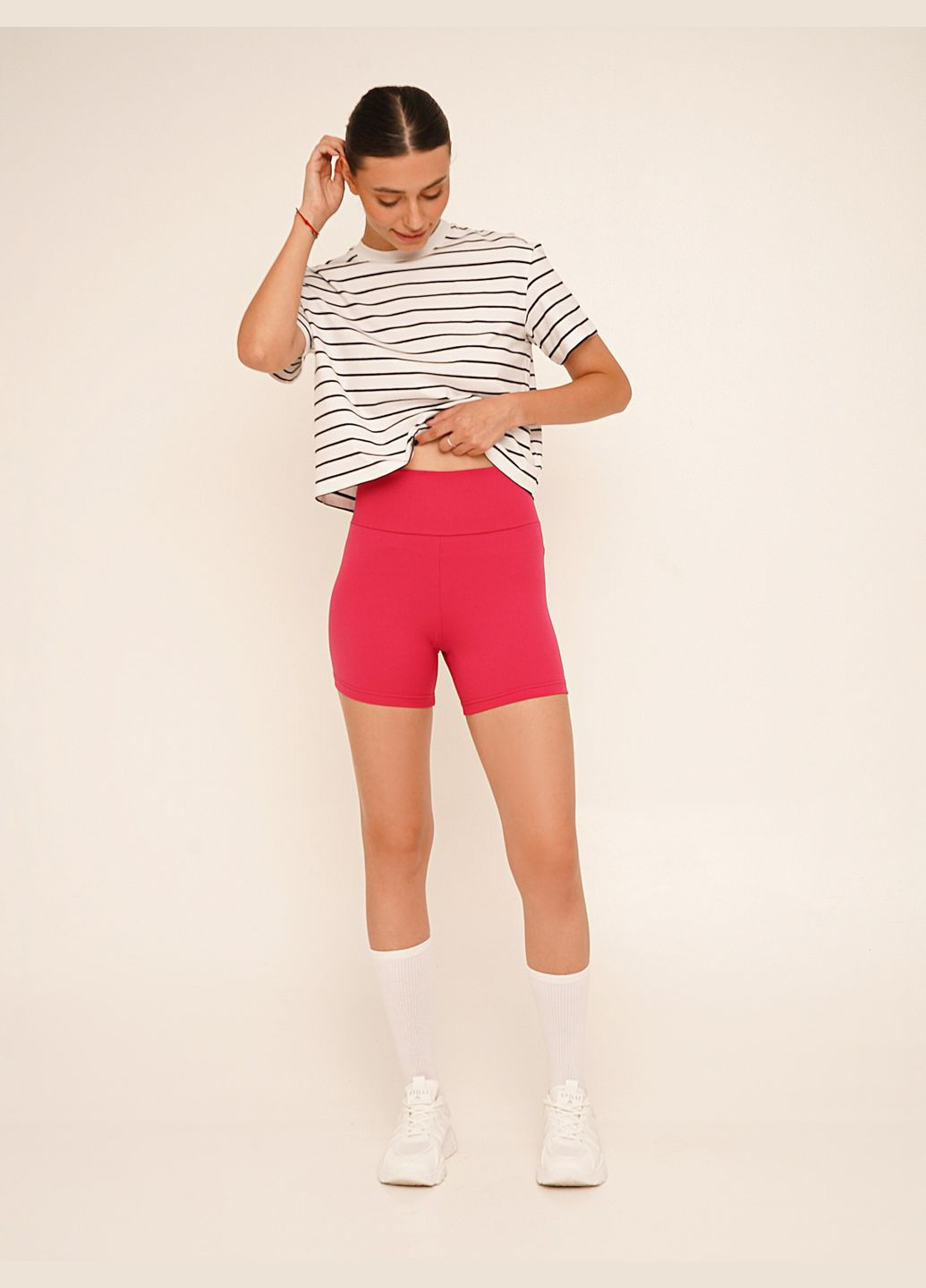 Велосипедки однотонные женские WBC02407 Малиновый shop (2000990616456) LAWA (329057714)